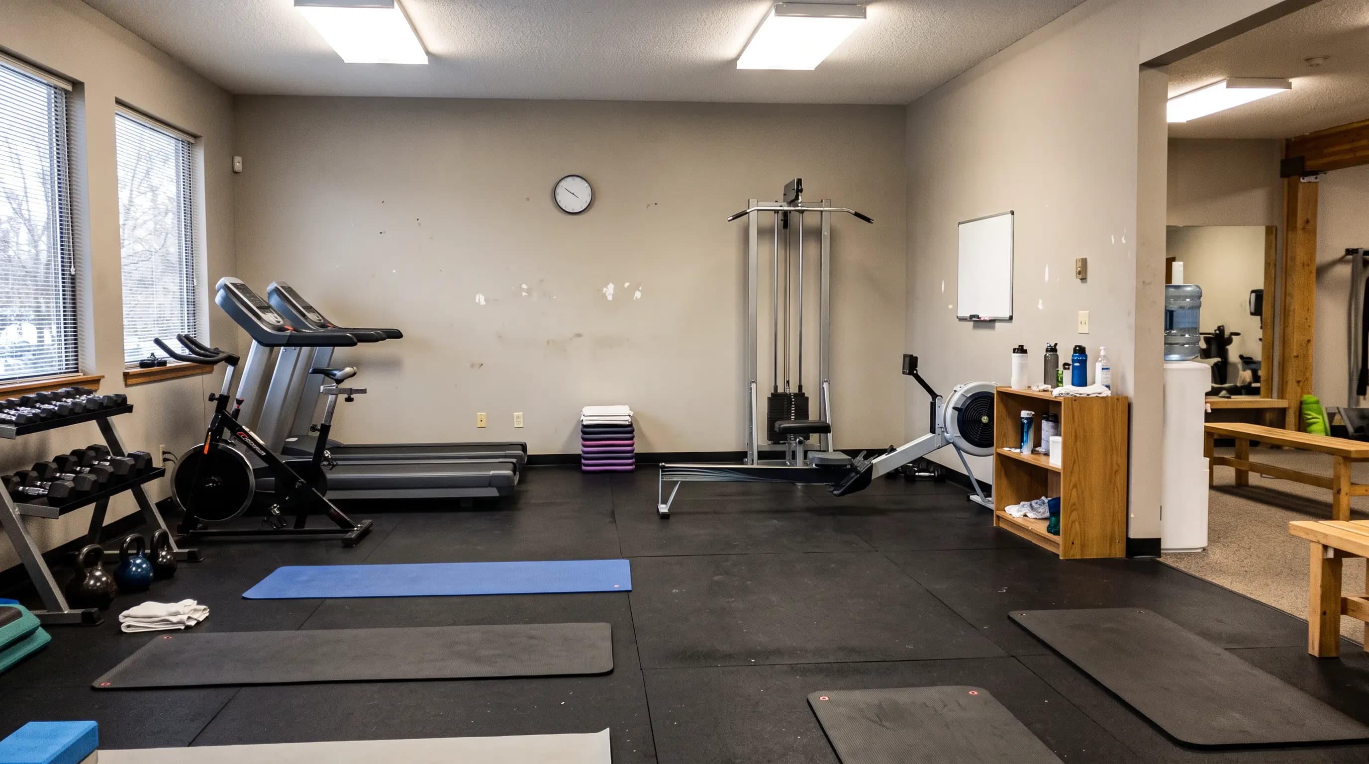 Workout room at one of the franchise locations